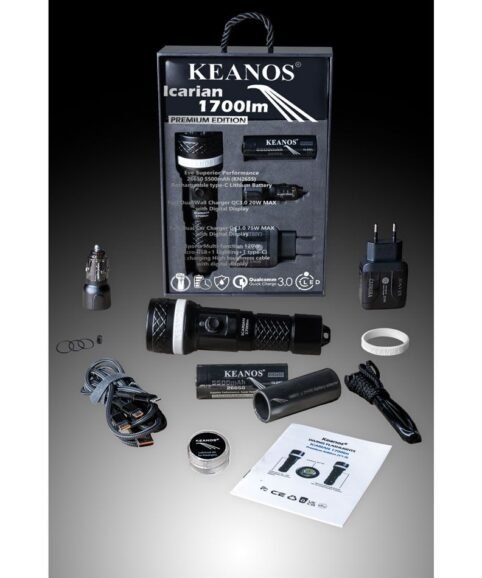 Keanos Icarian Diving Flashlight 1700lm Premium Edition (V1.0)